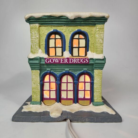 Enesco Its A Wonderful Life Village Gower Drugs Light Up Christmas Decorations‎ - Picture 4 of 15